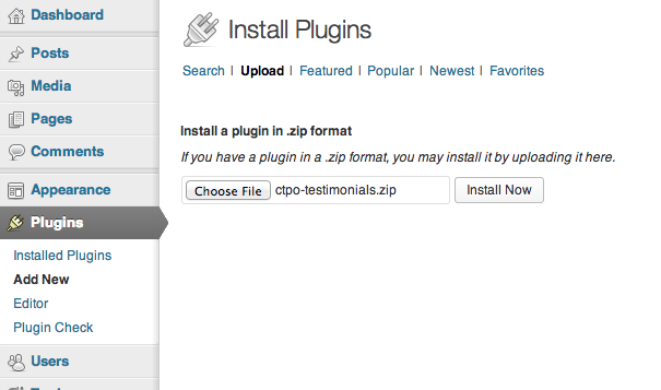 plugin installation